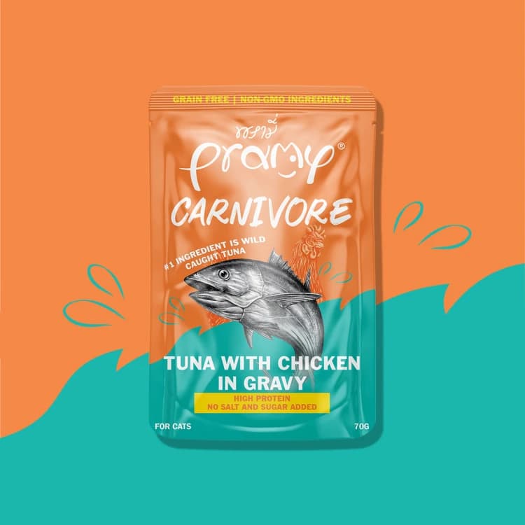 Pramy Carnivore | Tuna with Chicken in Gravy 70g
