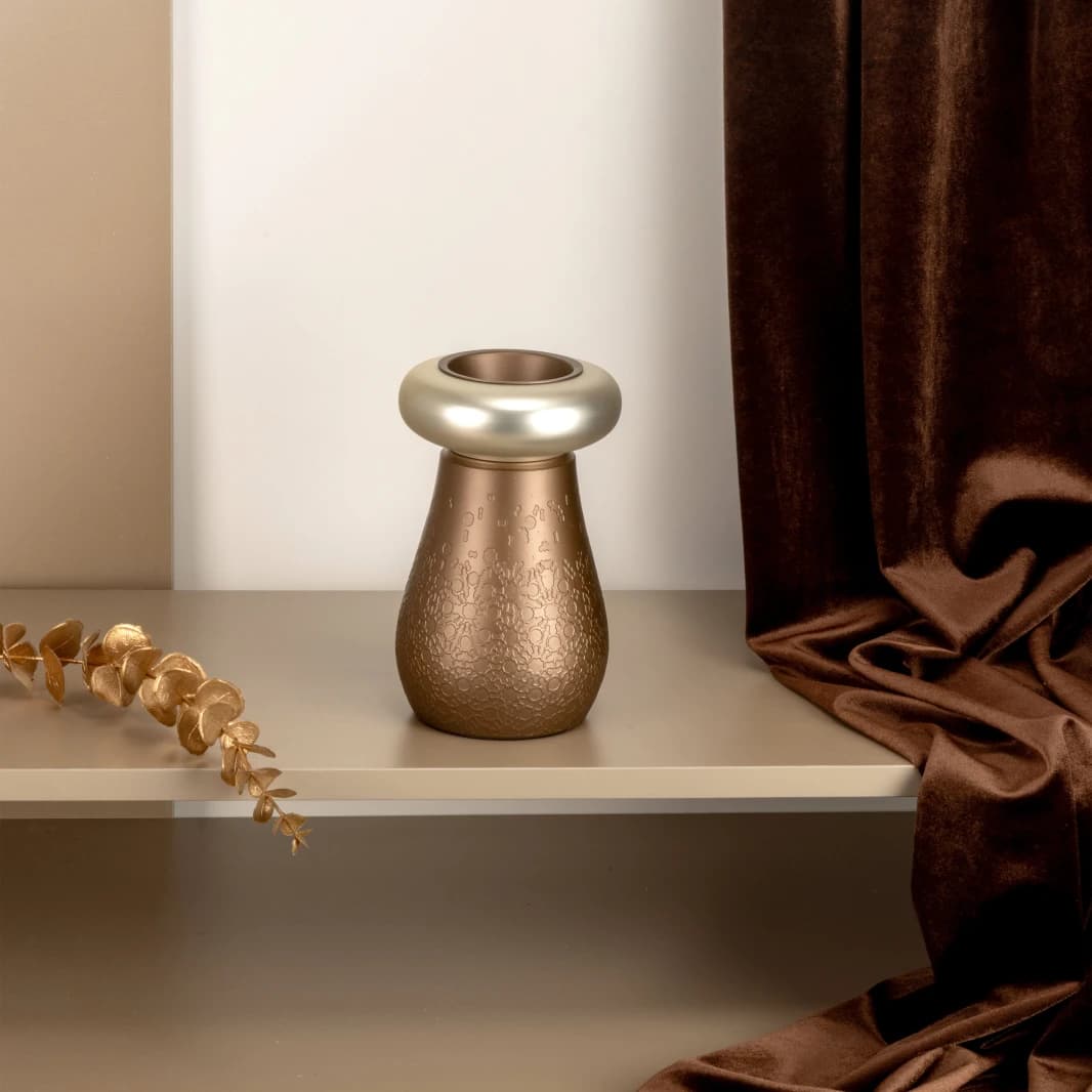 Stainless Steel Incense Burner by Noorhan - Matte Gold + Matte Silver
