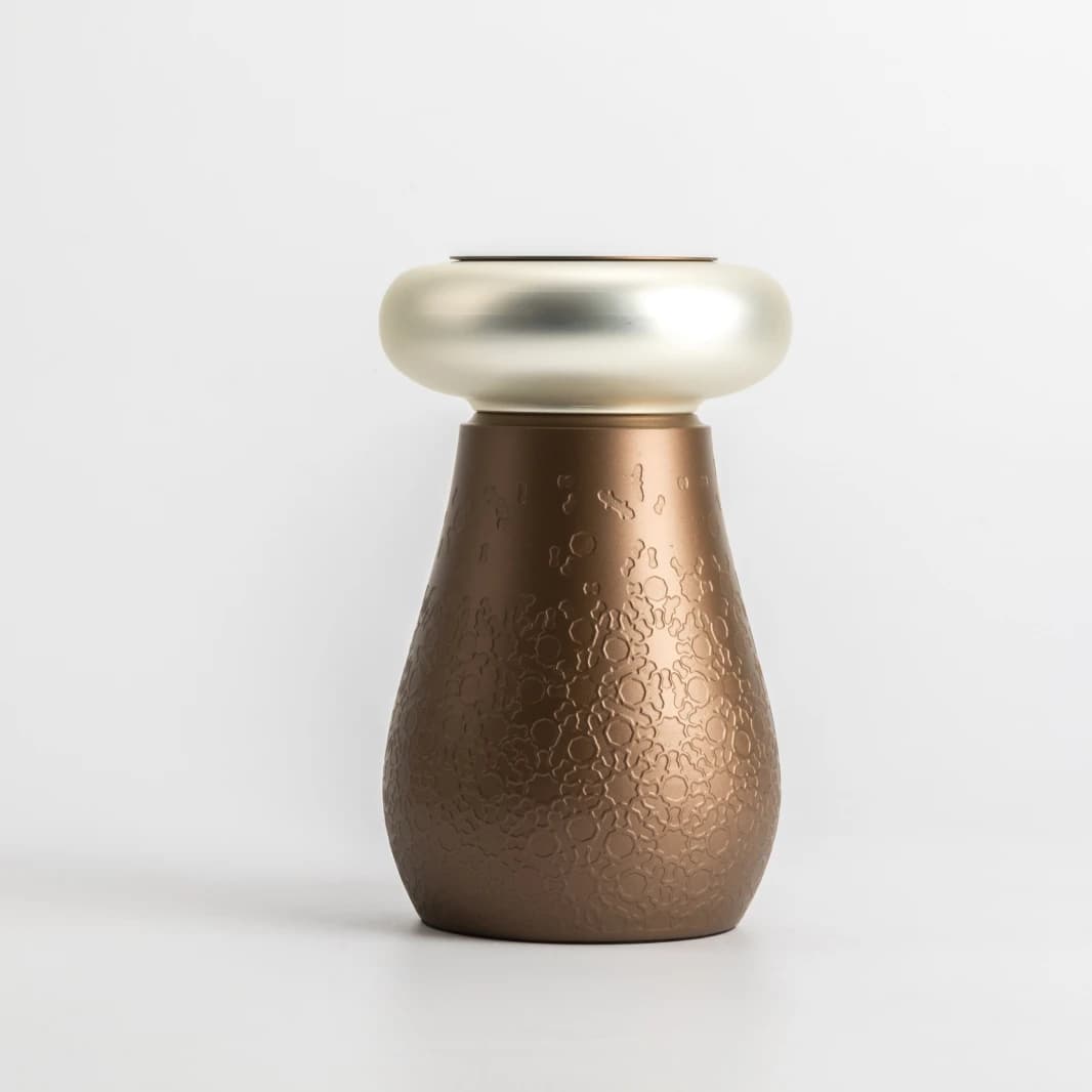 Stainless Steel Incense Burner by Noorhan - Matte Gold + Matte Silver