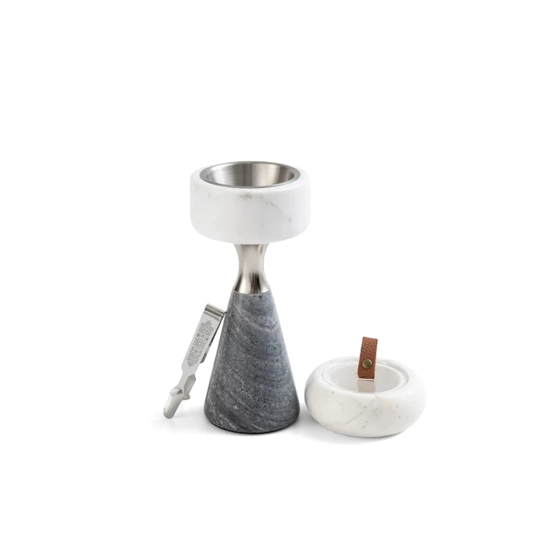 Luxury Incense Burner by Athar - White & Silver