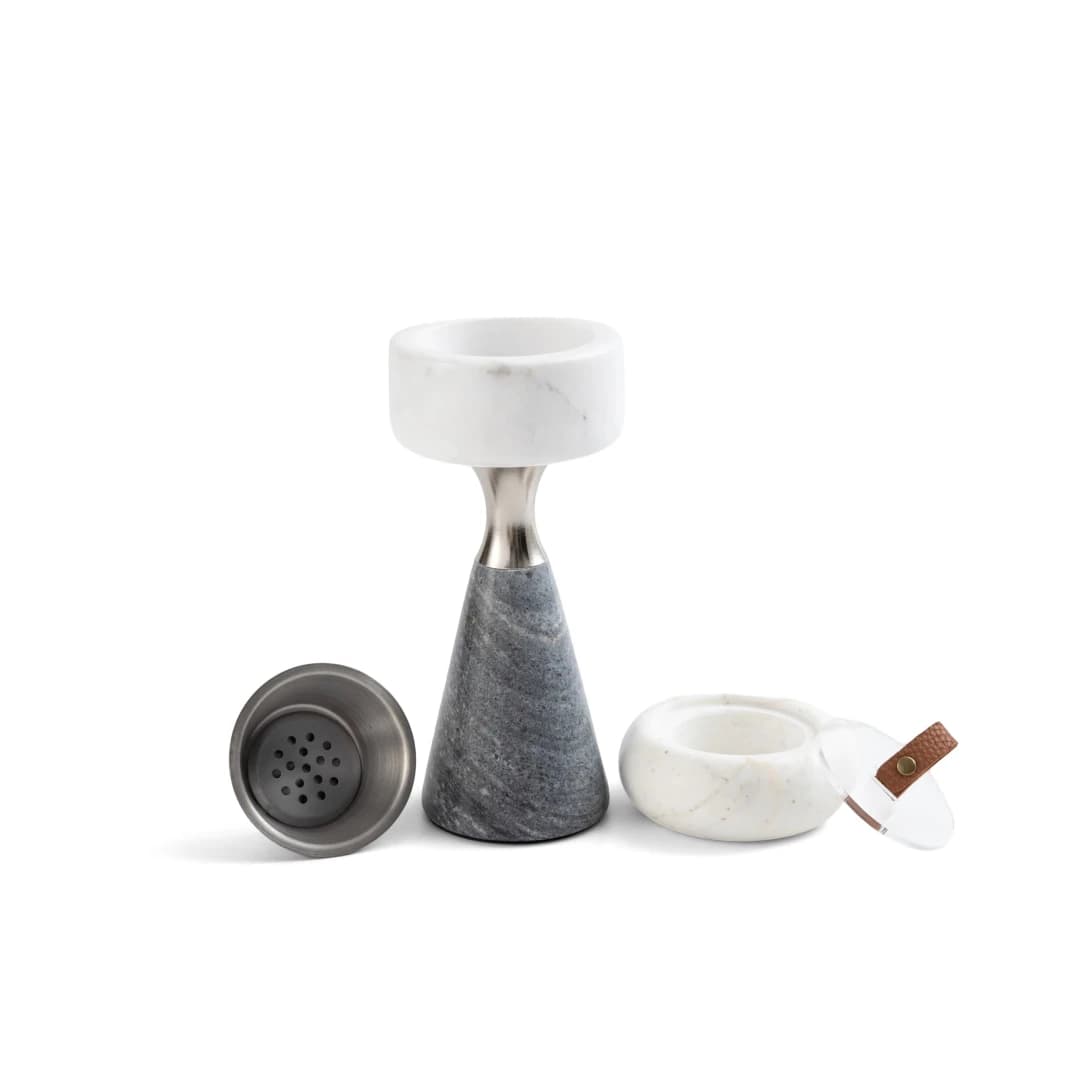Luxury Incense Burner by Athar - White & Silver