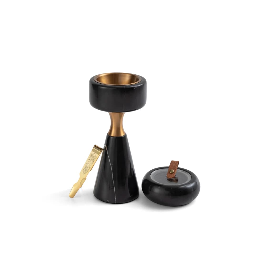 Luxurious Athar Incense Burner - Black and Gold