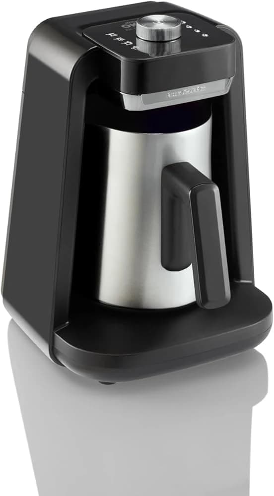 Arzum Okka Rich Pro Turkish Coffee Machine with Milk 700W - Black-Chrome