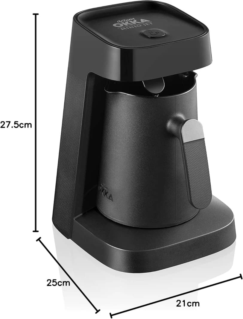 Arzum Okka Jet Automatic Turkish Coffee Maker, Black/Chrome