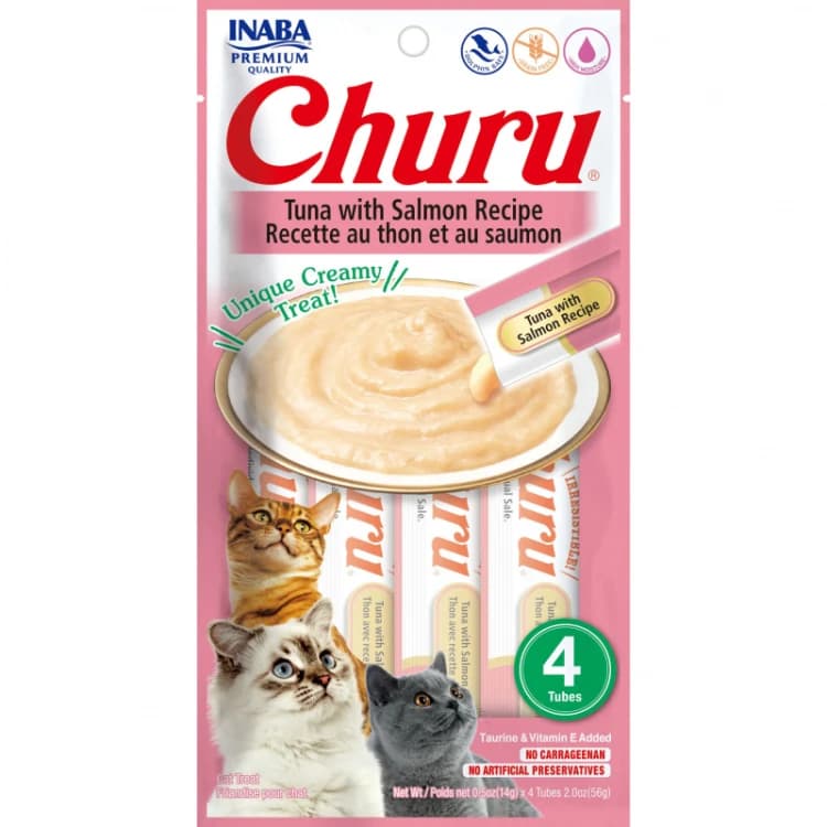 Inaba Churu Creamy Cat Treats with Tuna and Salmon