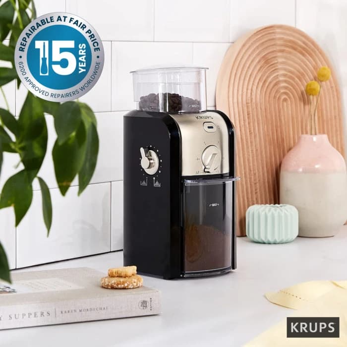 Krups Burr Grinder Gvx2 Black-Metal