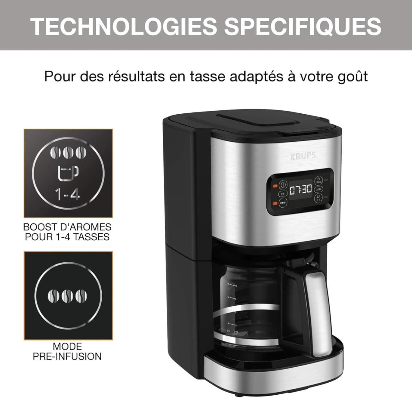 Krups 10 Cups 1.25l Ss Digital Coffee Maker