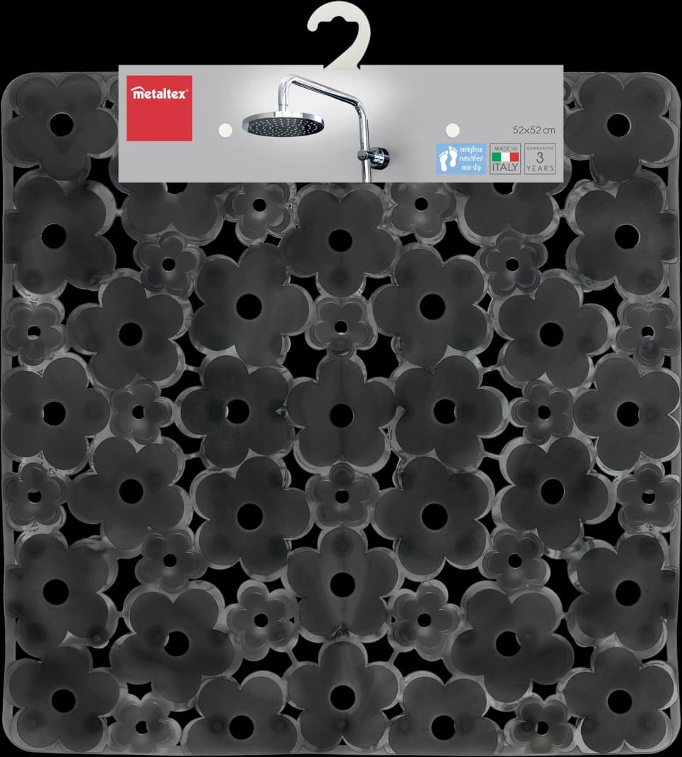 Metaltex Anti-Slip Shower Mat, Header, 52x52 cm