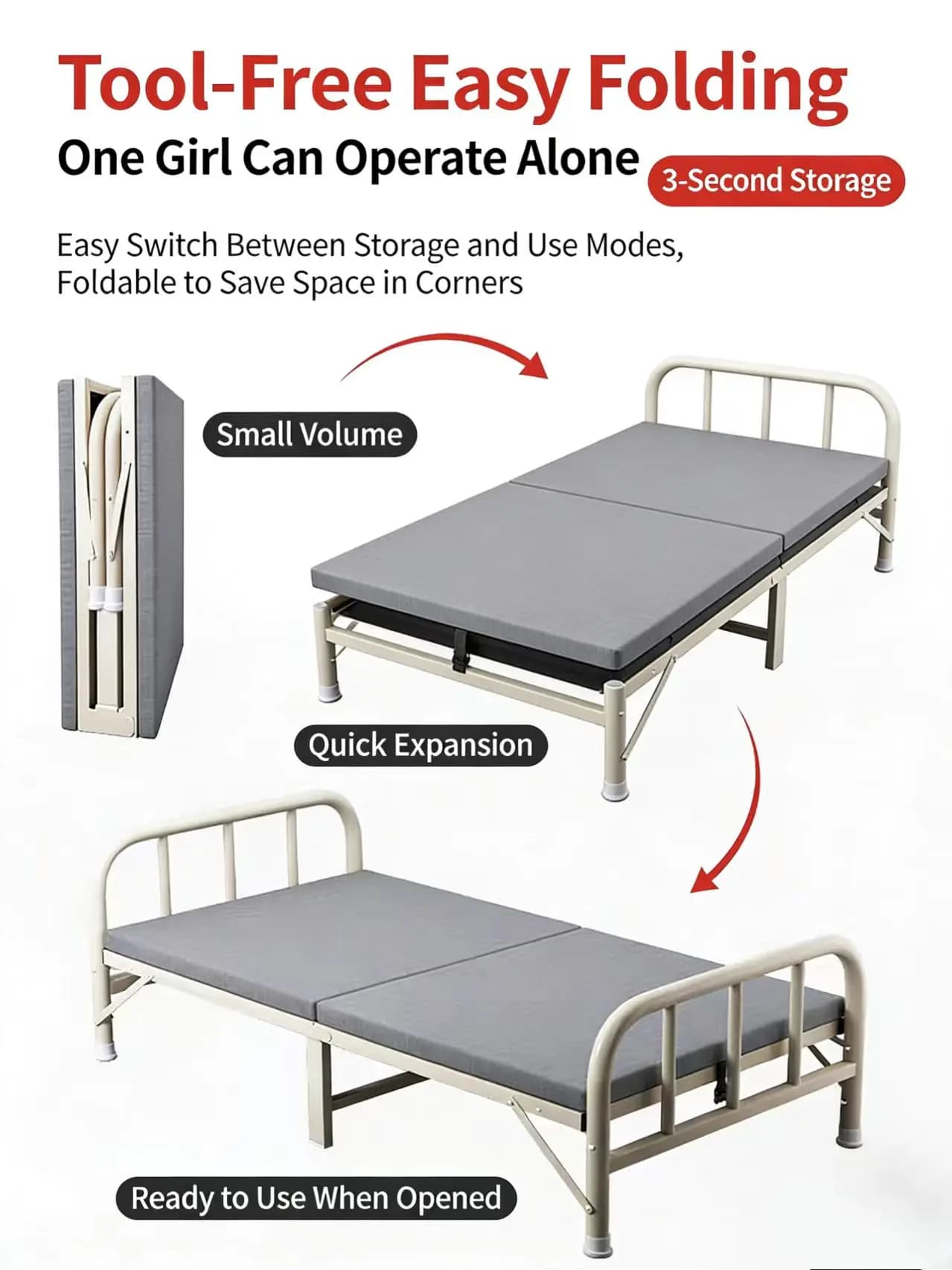 Folding Metal Bed