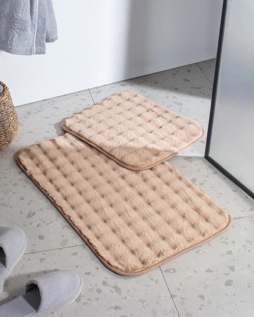 Reflet Bubble 2-Piece Bath Mat Set