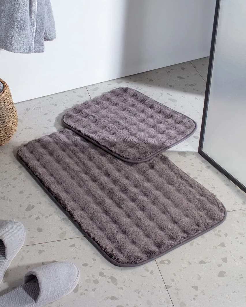 Reflet Bubble 2-Piece Bath Mat Set