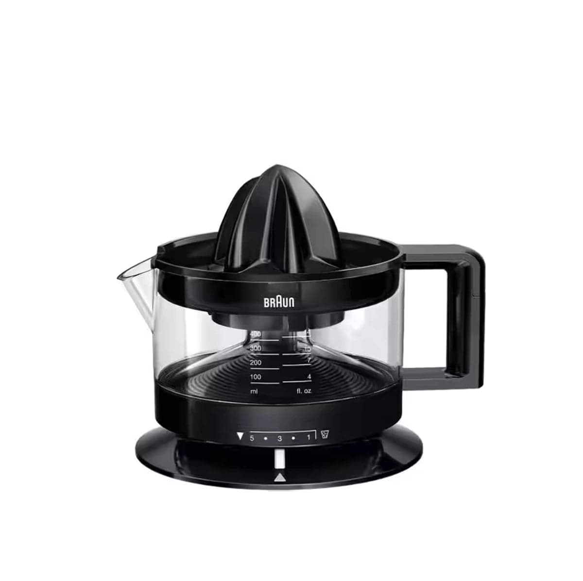 Braun CitrusQuick 1 Citrus Juicer 40W 400ml Adjustable Pulp Control – Black