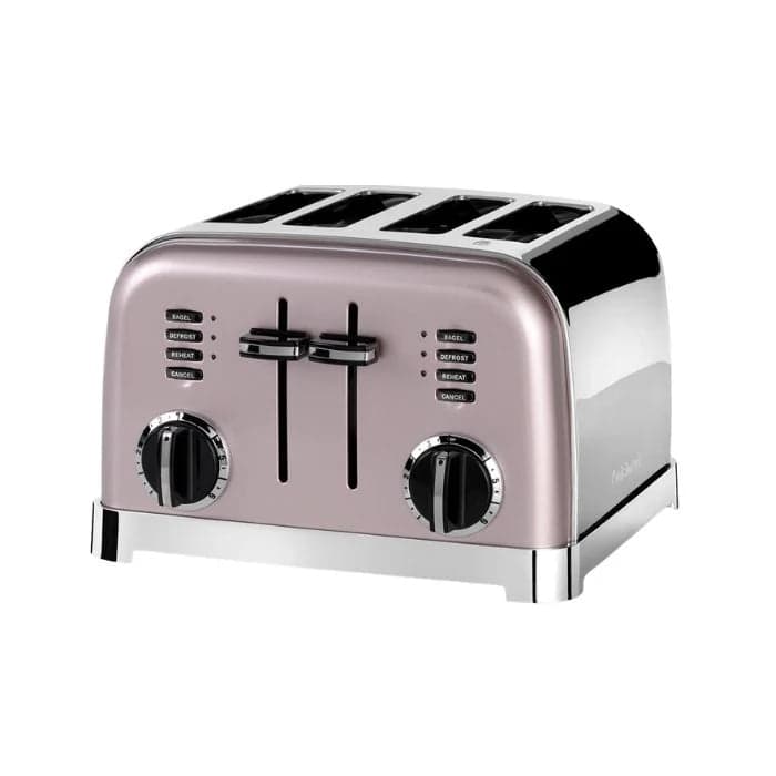Cuisinart 4 Slice Toaster 1800W - Stylish Pink Stainless Steel