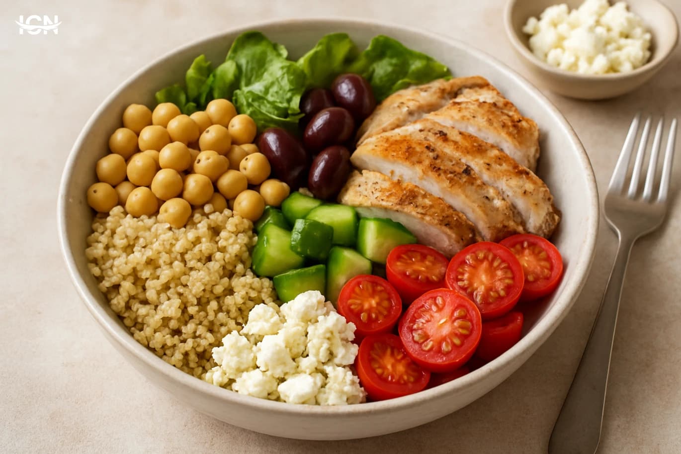 High Protein Mediterranean Lunch Bowls