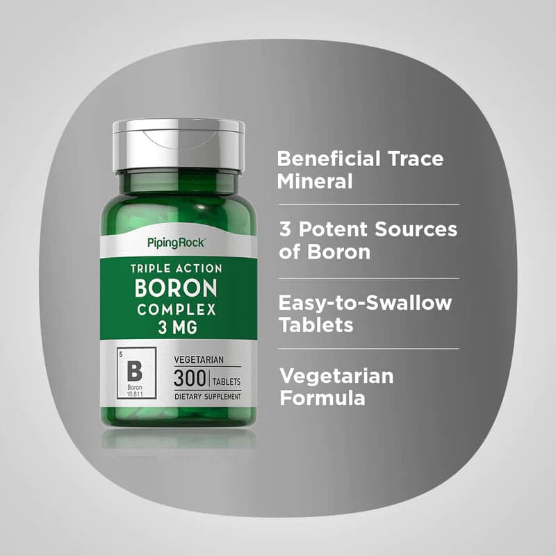 Boron Complex 3 mg 300 Tablets Pipingrock
