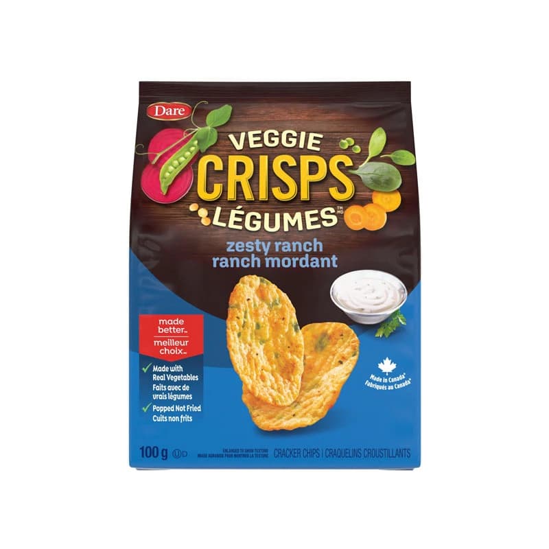 Dare Veggie Crisps Zesty Ranch 100g