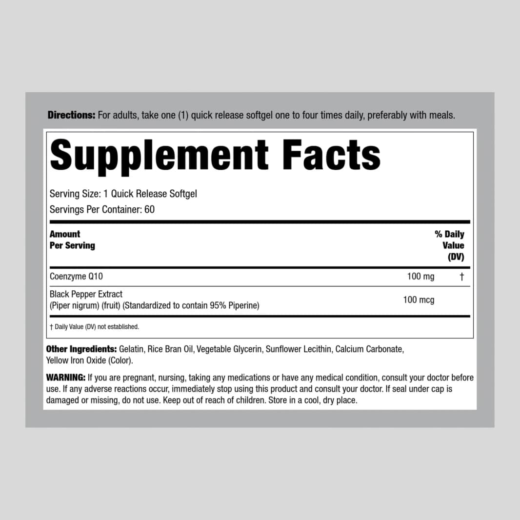 Lindberg CoQ10 100 mg with Increased Absorption 60 Capsules