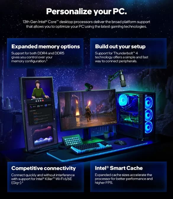 Intel NEW 13Gen Core i3-13100F 4-Cores up to 4.5GHz
