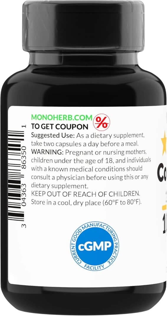 Costus Root Extract Equivalent to 5000 mg 90 Capsules MONOHERB