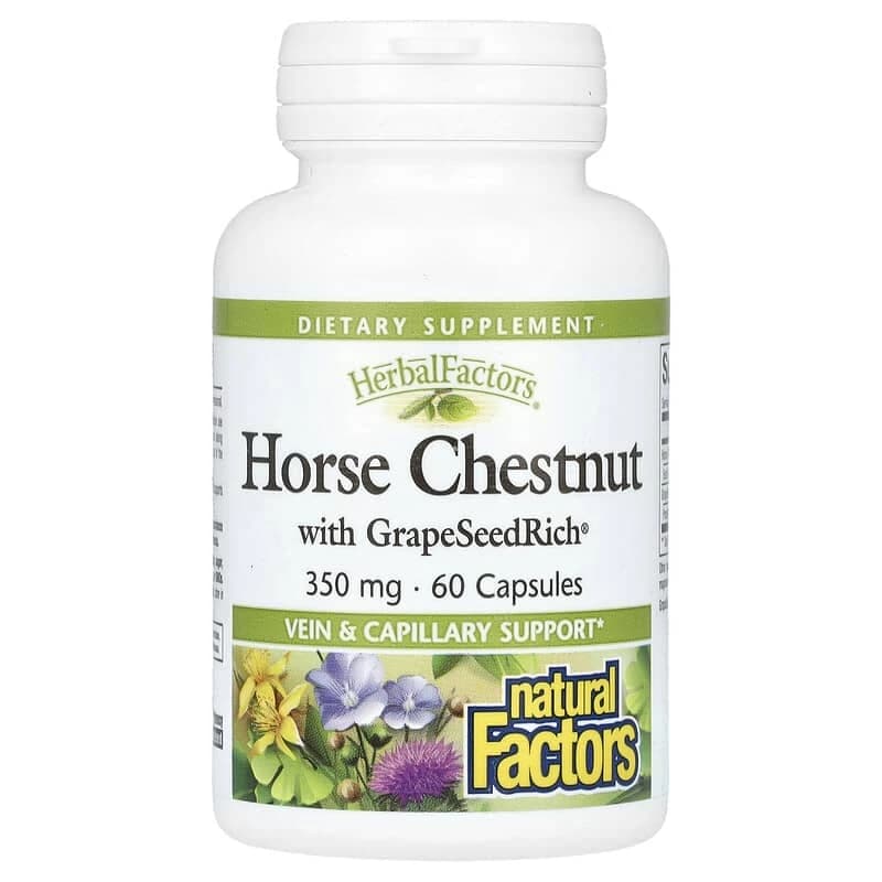 Horse Chestnut Extract with Grape Seed Extract 350 mg 60 Capsules