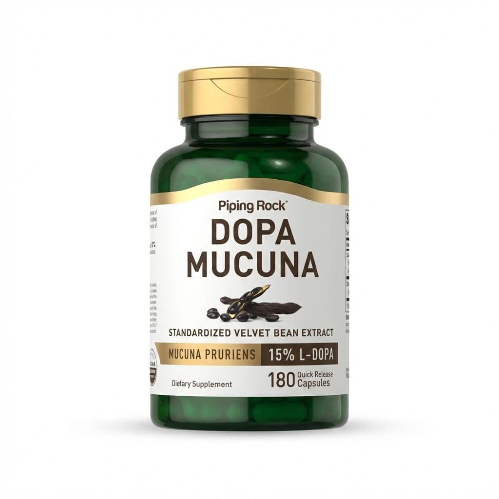 Mucuna Extract 350 mg 15% L-Dopa 180 Capsules PipingRock
