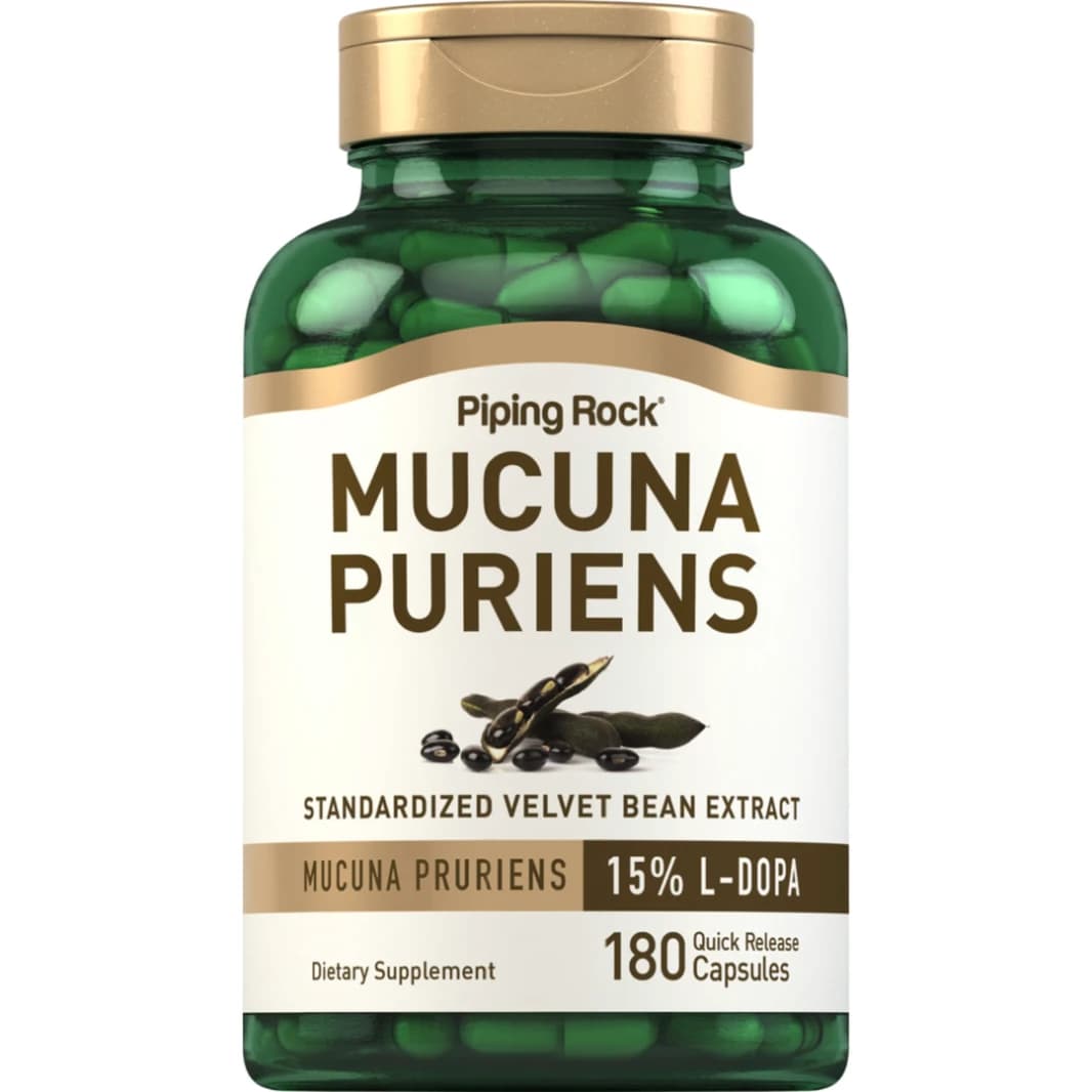 Mucuna Extract 350 mg 15% L-Dopa 180 Capsules PipingRock