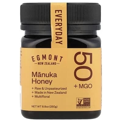 Manuka Honey, Raw & Unpasteurized, MGO 50+, 250g
