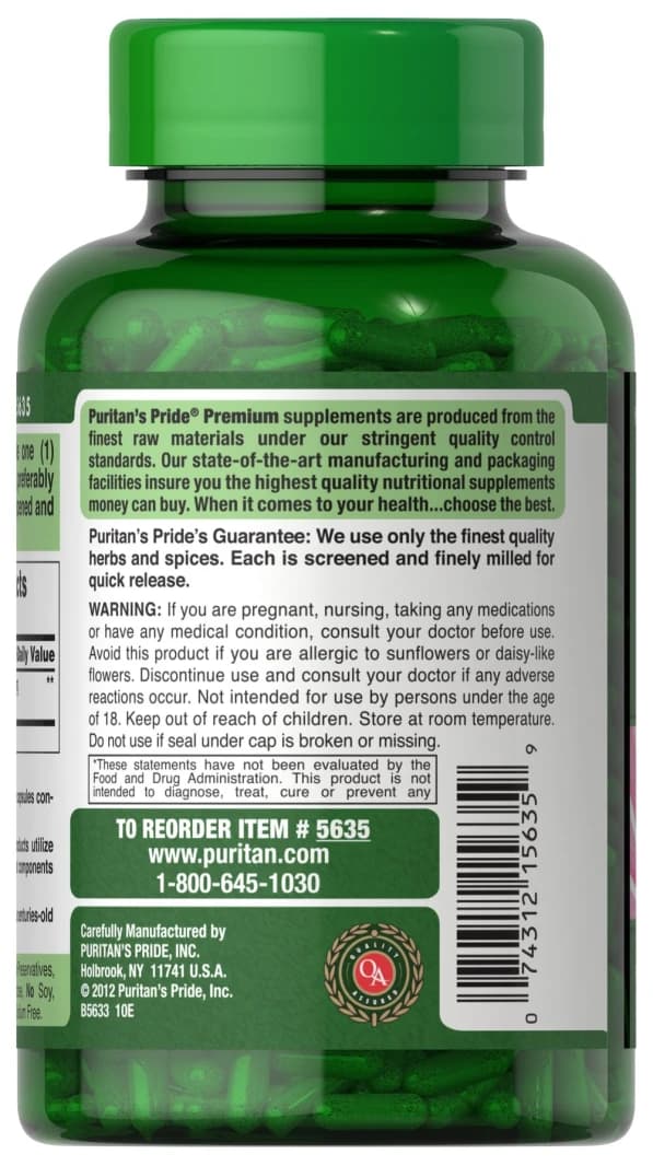 Puritan's Pride Echinacea 400 mg 200 Capsules (Best Before 01-02-2027)