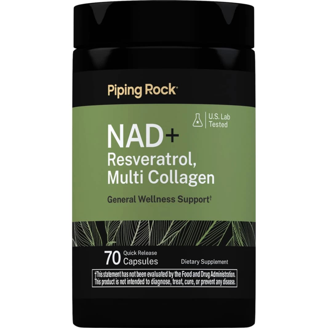 NAD+ Compound 125 mg with Trans-Resveratrol, B12 Methyl, and Collagen Complex 70 Capsules
