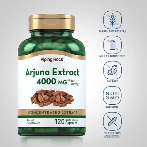 PipingRock Arjuna Standardized Extract 2000 mg (120 Capsules)