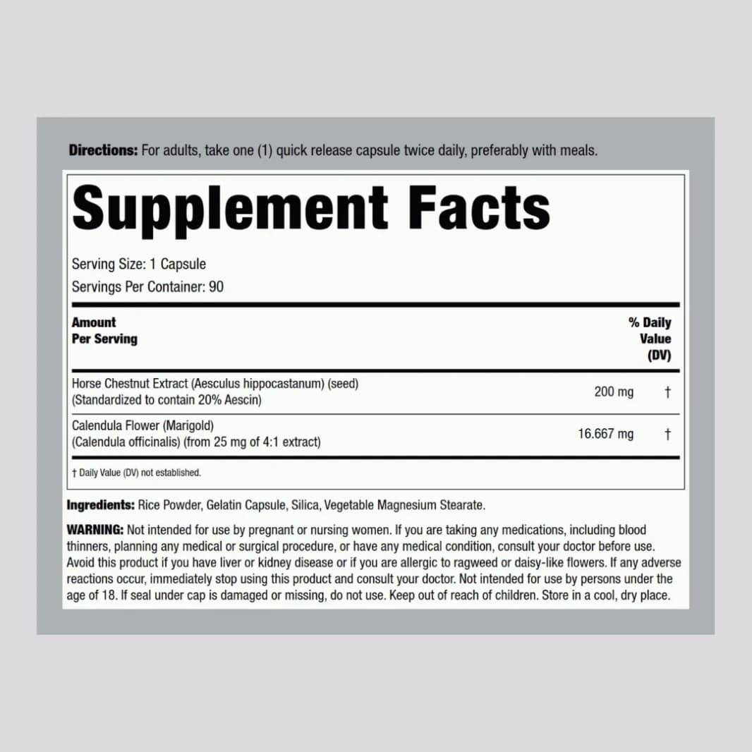 Lindberg Horse Chestnut Extract 200 mg 90 Capsules
