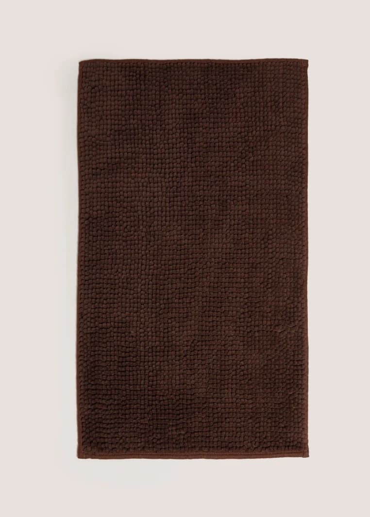Chenille Bath Mat - Brown - One Size