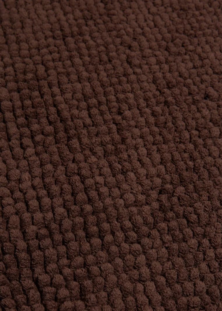 Chenille Bath Mat - Brown - One Size