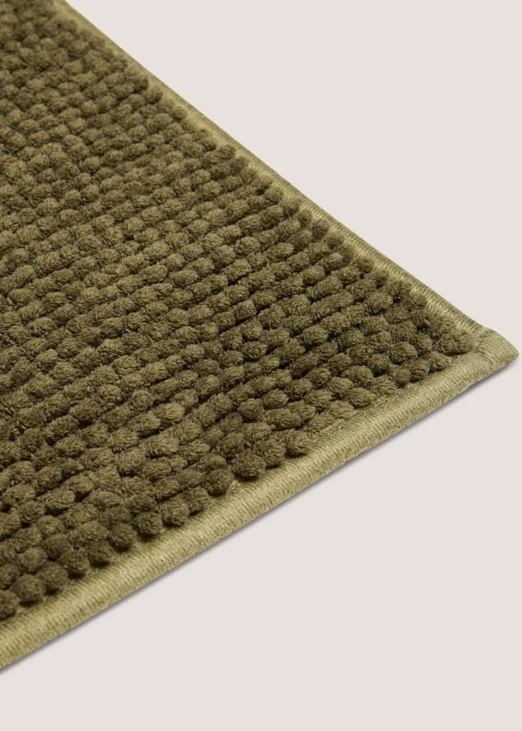 Chenille Bath Mat - Dark Green