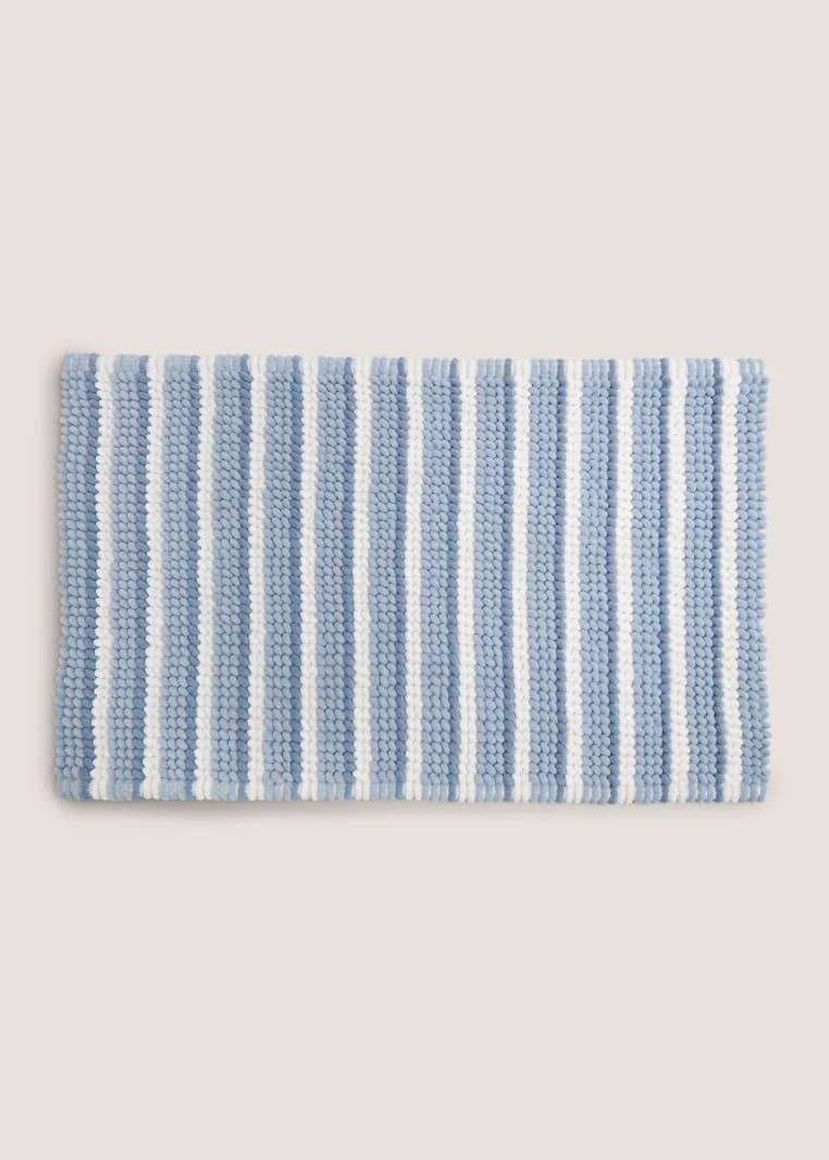 Striped Bath Mat - Blue