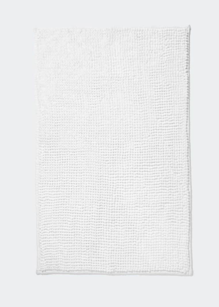 Chenille Bath Mat White (45cm X 75cm) - White - One Size