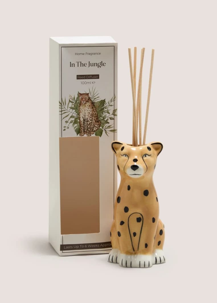 Leopard Jungle Reed Diffuser - Beige
