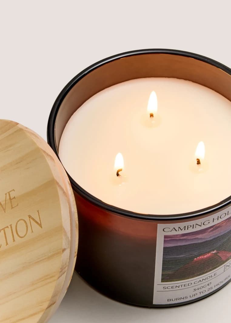 Holiday Camping Jar Candle - Red - One Size