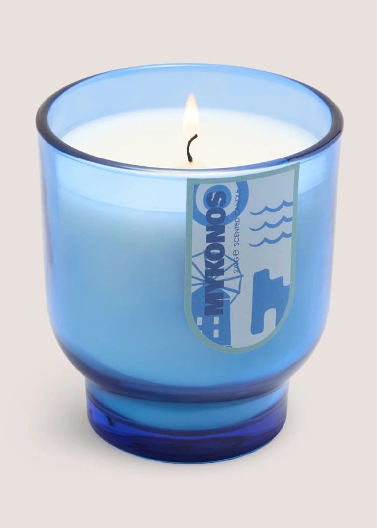 Mykonos Candle - Blue