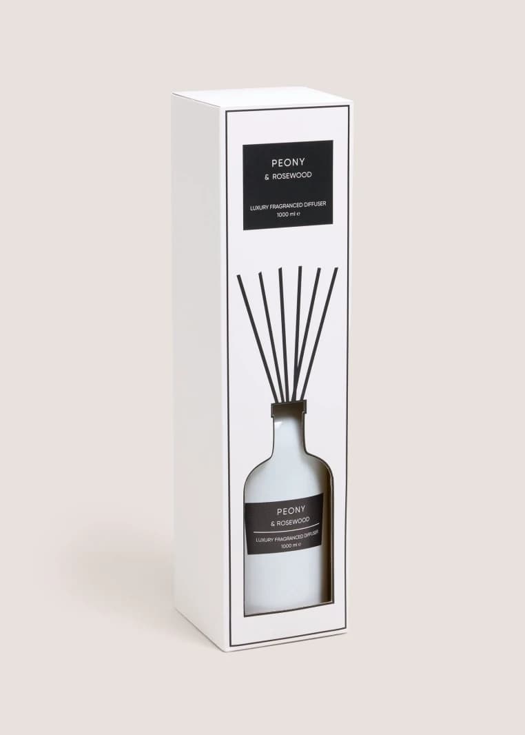 Peony and Rosewood Reed Diffuser - White