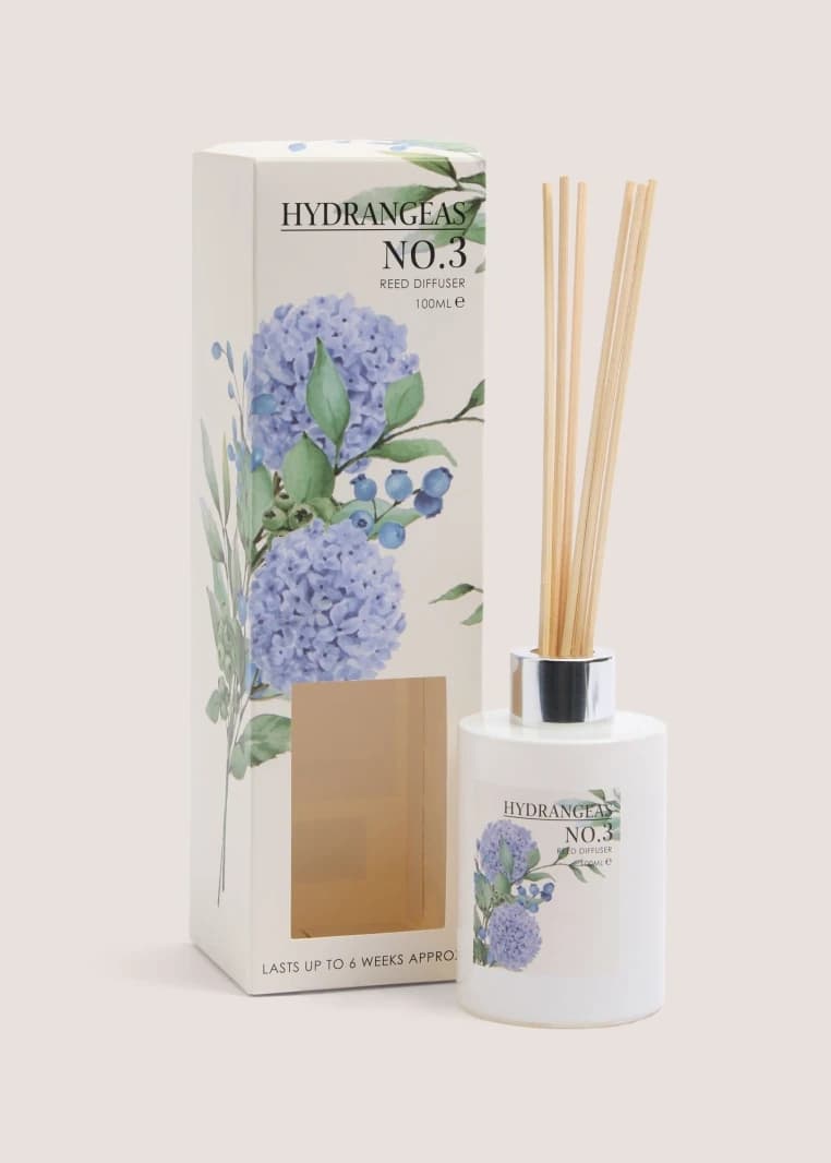 Hydrangea Flower Reed Diffuser - White