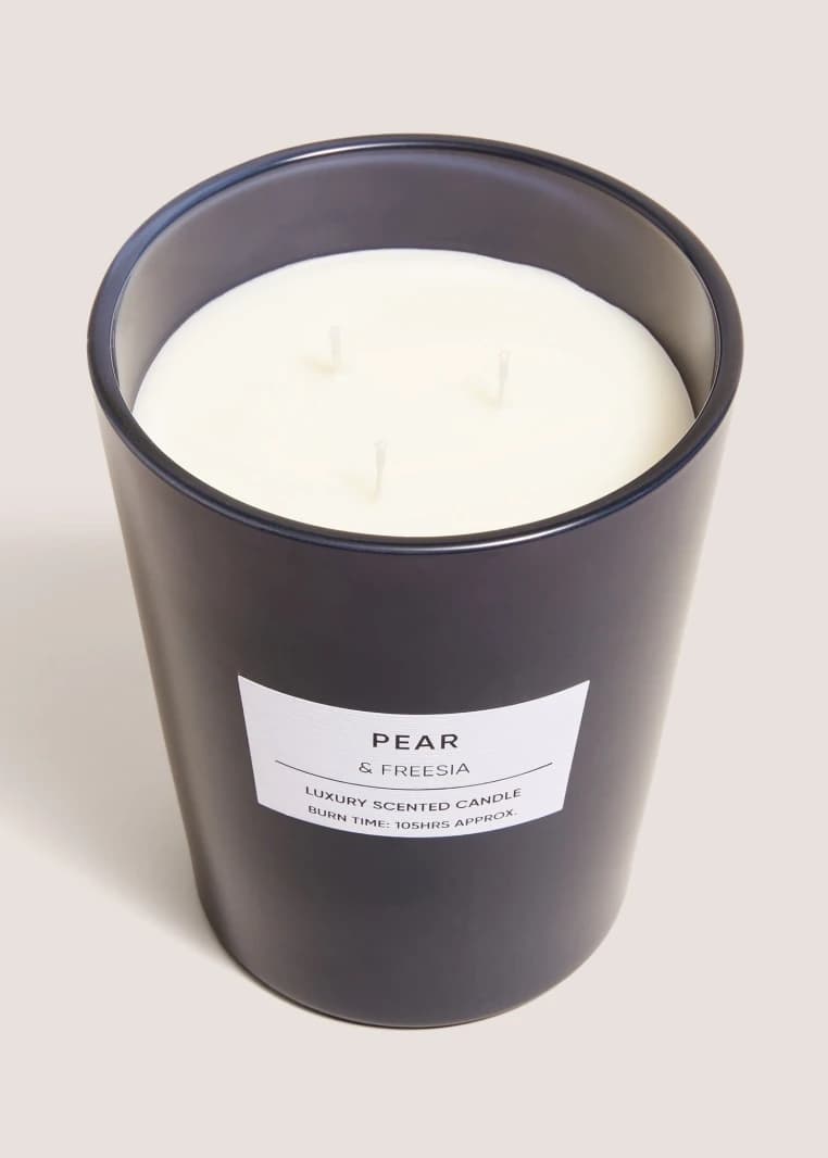 Large Elegance Pear & Freesia Candle - Navy