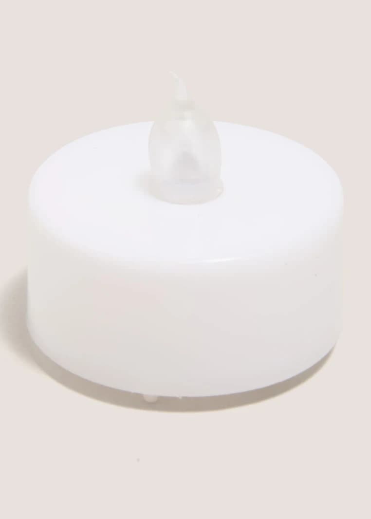Set of 6 Small LED Candles (7.6cm x 8cm x 11.5cm) - White