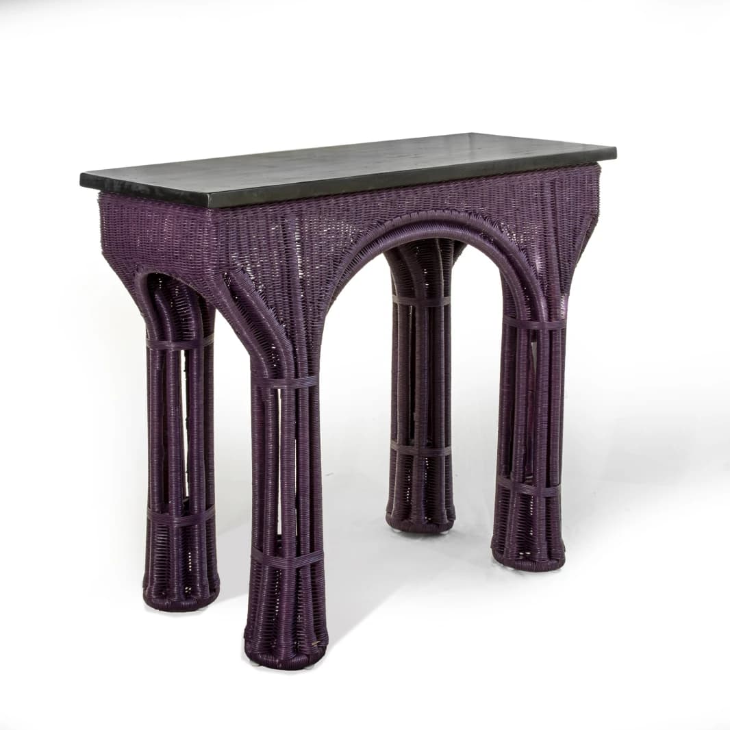 Console One Arch Plum Rattan Majles Collection (PC)