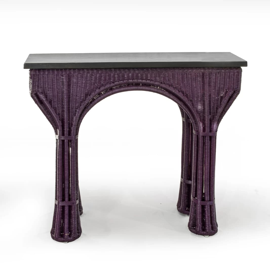 Console One Arch Plum Rattan Majles Collection (PC)