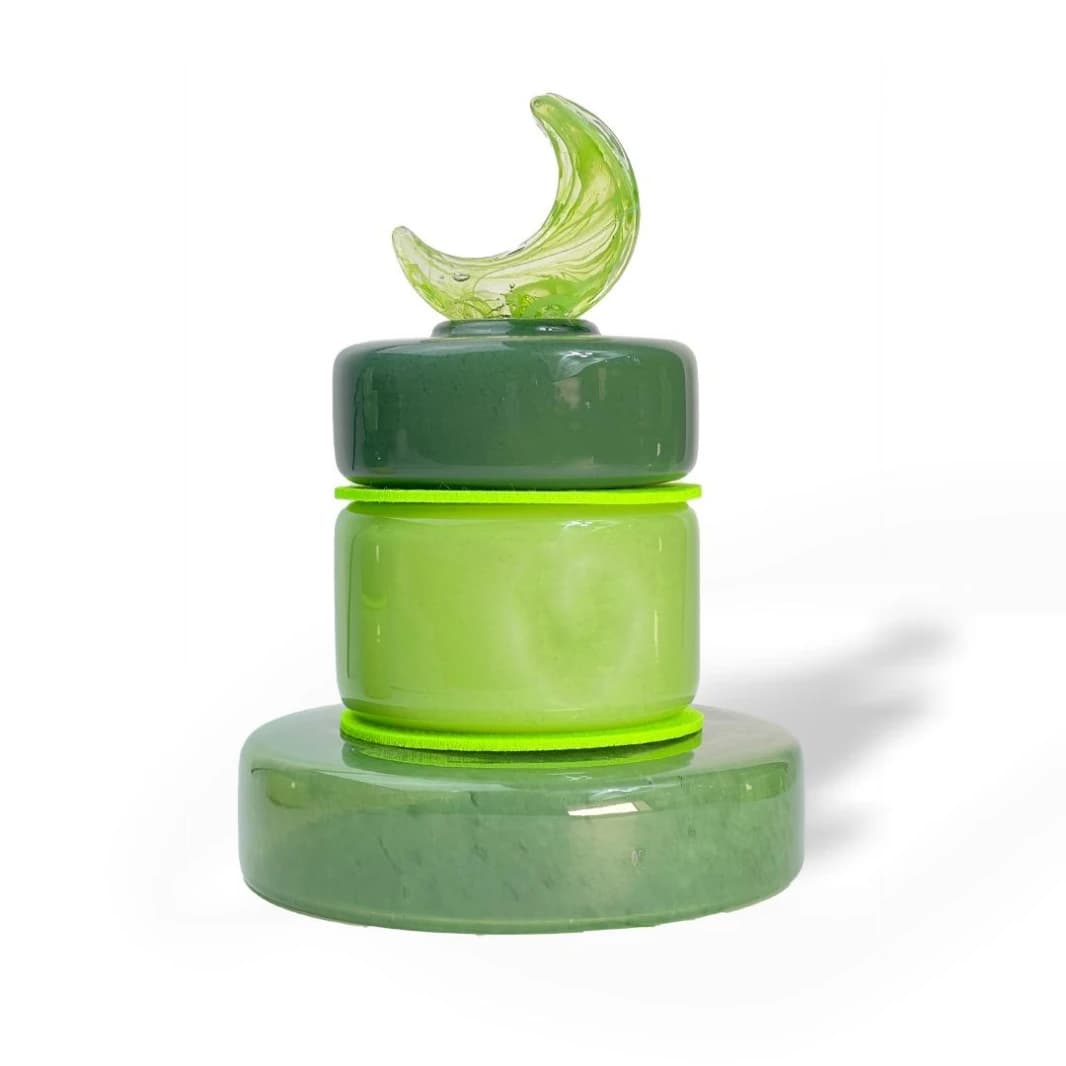 Olive Green Glass Minaret Set