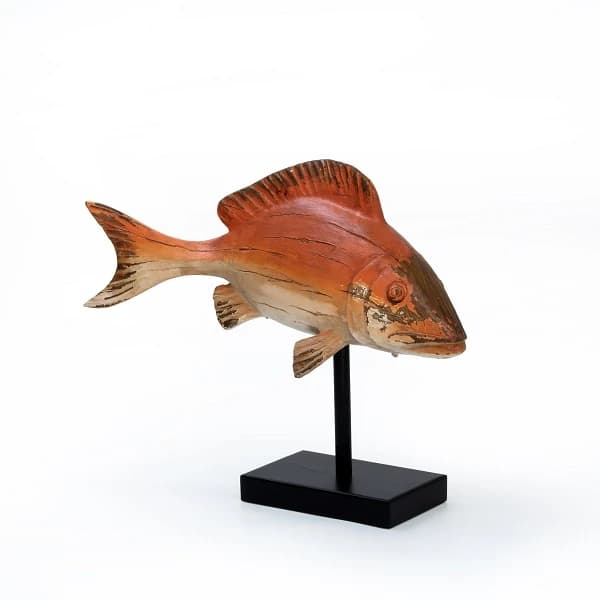 Orange Polyresin Fish Stand Decor