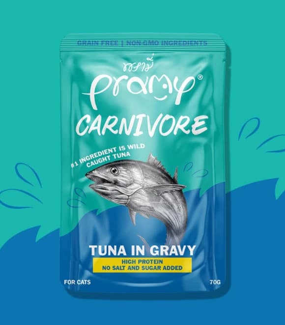 Pramy Carnivore Tuna In Gravy Cat Pouch 70g