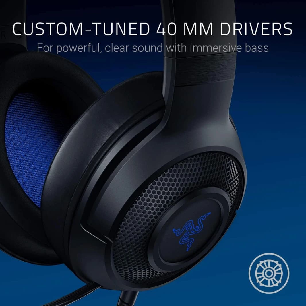 Razer Kraken X Console Gaming Headset – Black/Blue