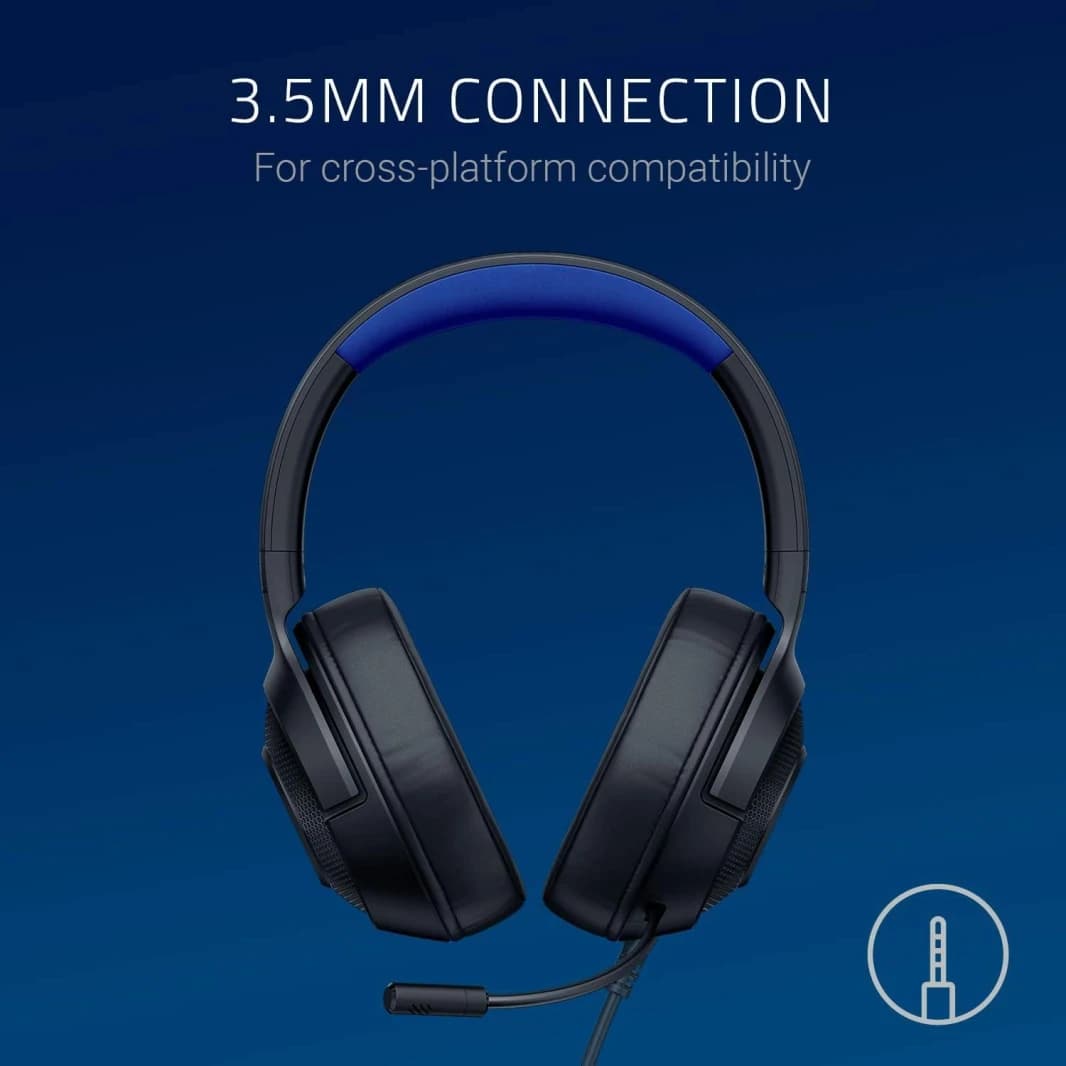 Razer Kraken X Console Gaming Headset – Black/Blue